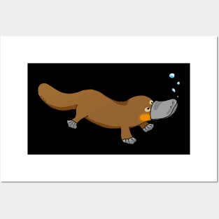 cute duck billed platypus Posters and Art